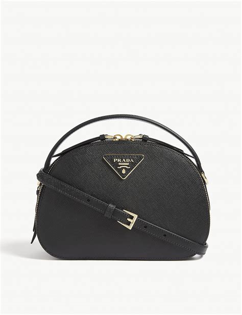 prada saffinao black crossbody bag|prada saffiano leather odette bag.